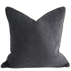 Cotton canvas cushion - Dark grey