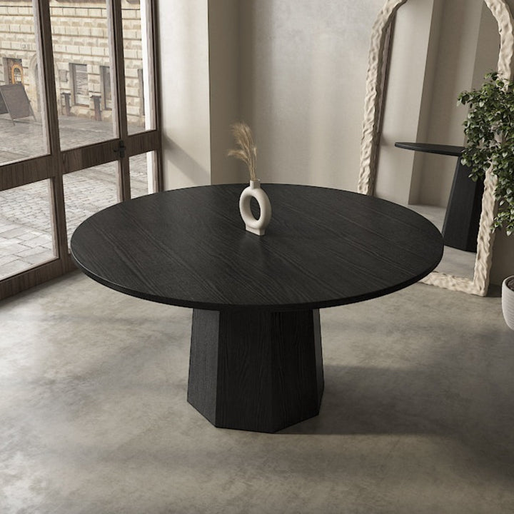 Hayden round dining table - Black