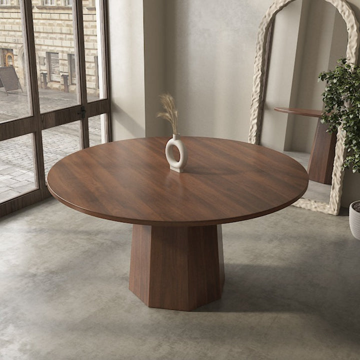 Hayden round dining table - Walnut