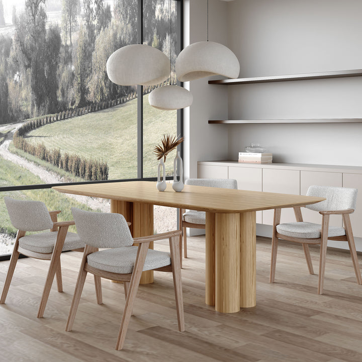 Luca dining table - Light wood