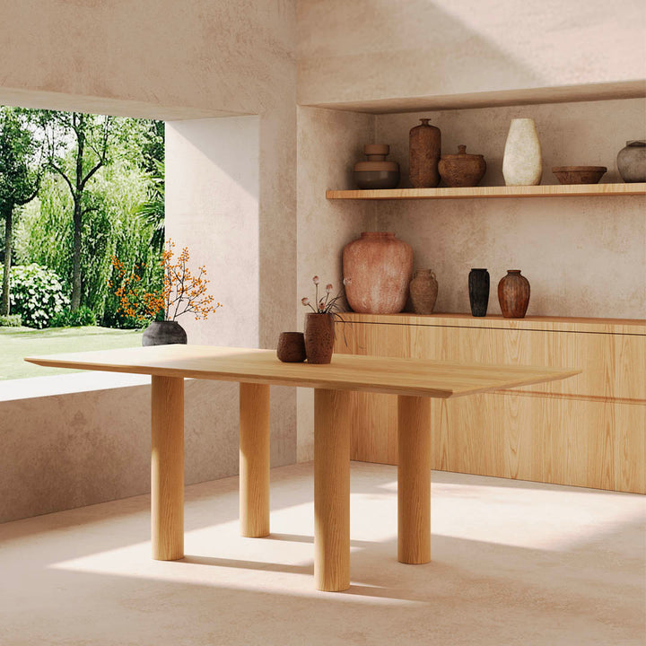 Soren dining table - Light wood