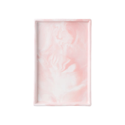 Hallie pink marble tray - rectangle