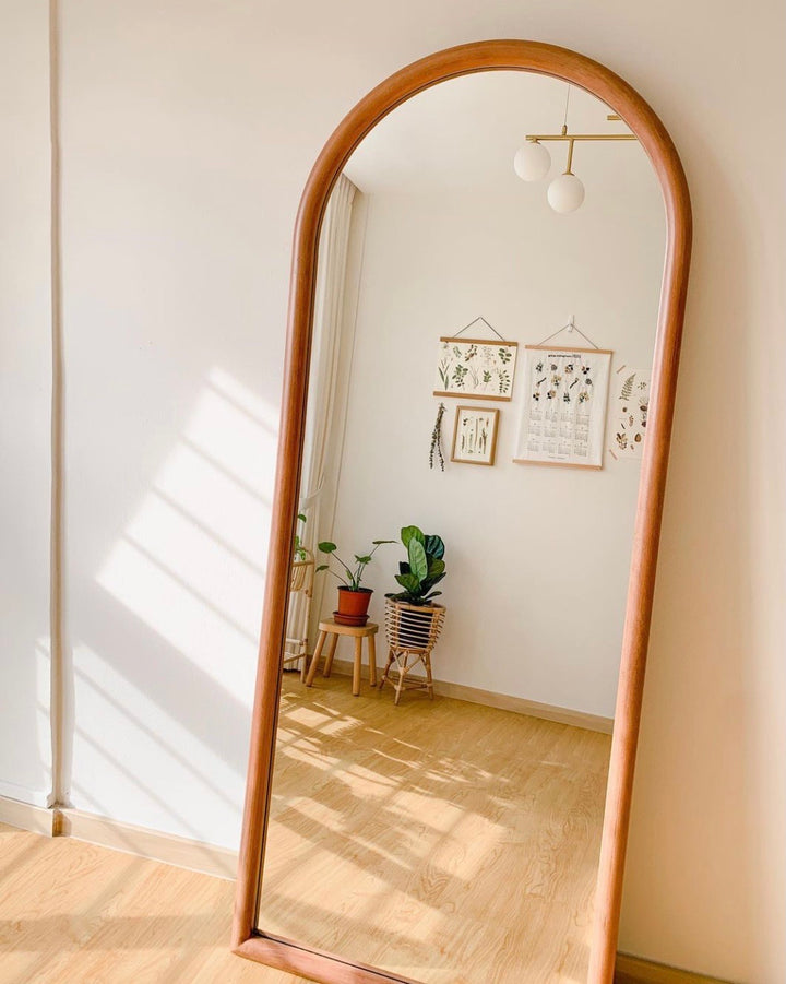Thea wooden arch mirror - full length (Size customisable)
