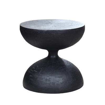 Berta side table - Black wood pattern